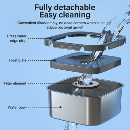 4.5L/152 oz Anti-Splash Slow-Feed Pet Water Fountain