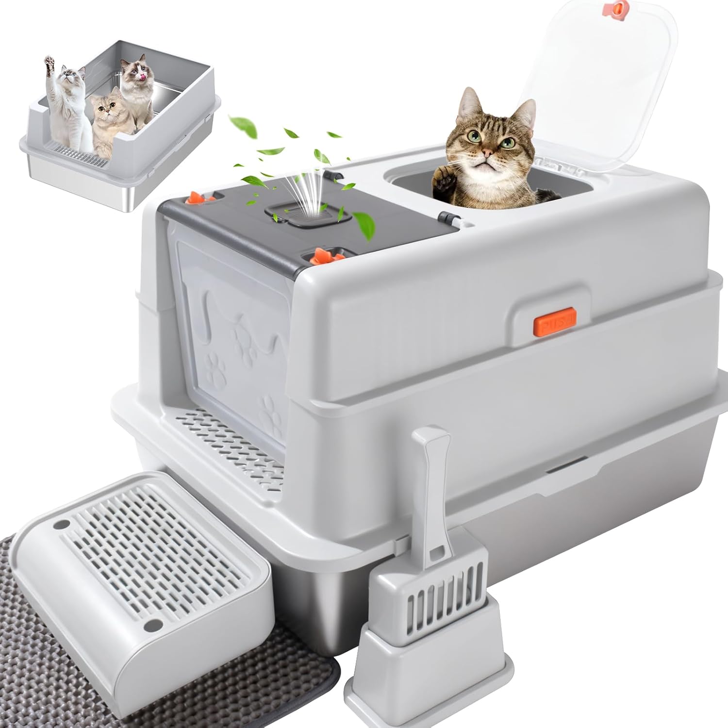 Stainless steel cat litter box