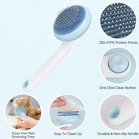 Pet grooming gloves and brushes, pet hair removal tools