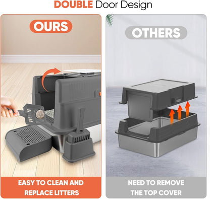 Stainless steel cat litter box