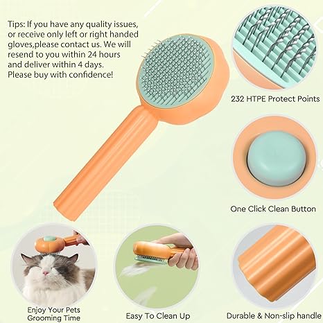 Pet grooming gloves and brushes, pet hair removal tools
